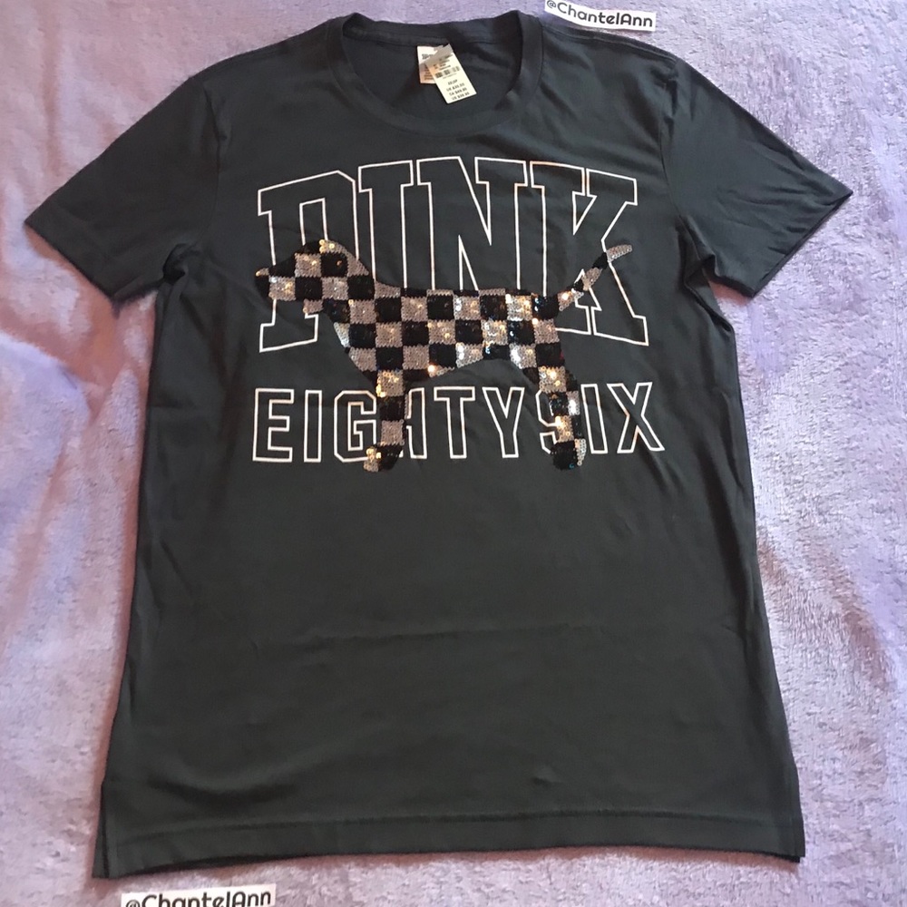 Vs Pink XS Dark Bling Tee